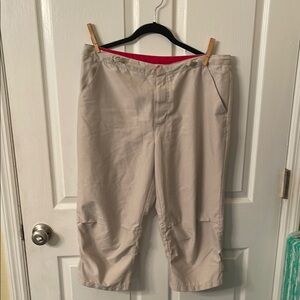 Beige Cropped Pants